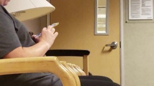 Candid MILF Feet in Waiting Room