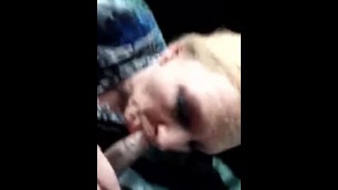 Hot Sexy Mature Hooker Toothless Quick Blowjob in Car