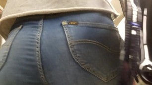 Hot tight ass in blue jeans