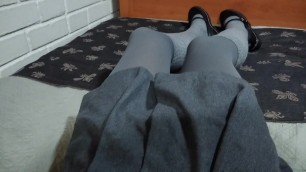 Crossdressing in my sister's school uniform