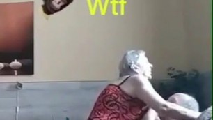 72yo Granny rides for an Orgasm