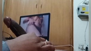 Masturbation and penis massage while seeing Arabian dance