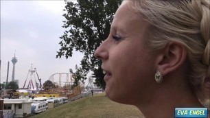 EVA ENGEL: Public Creampie with stranger at a Fun Fair