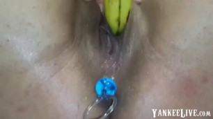 Amateur Milf Squirting Fucking A Banana With Anal Beads 3 Sluts Who Want To Fuck