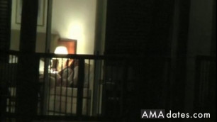 Hotel window part II (milf caught playing)