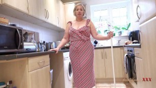 AuntJudysXXX - Your Big Booty BBW Stepmom Star Sucks Your Cock in the Kitchen (POV)