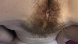 Mom's pussy turns into a waterfall whilst wanking